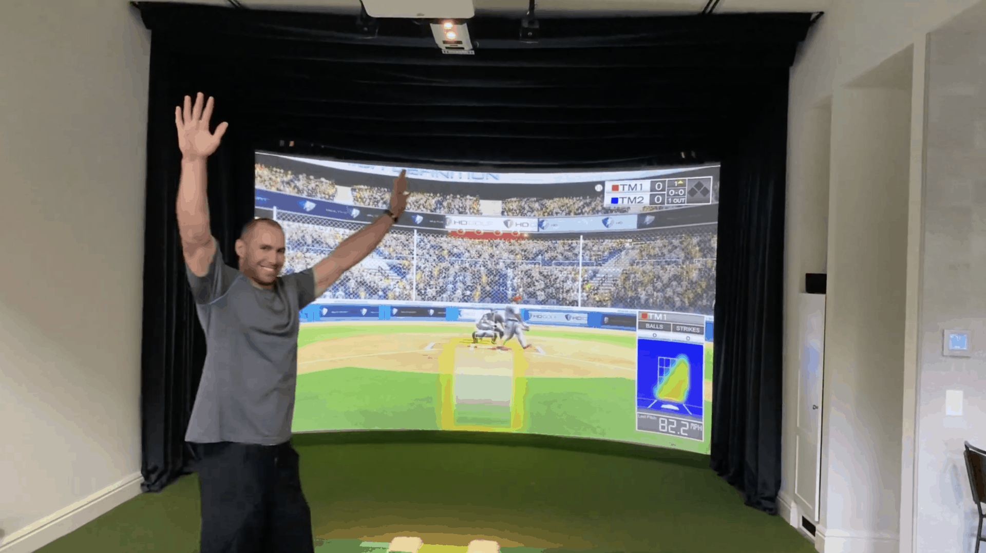 Paul Goldschmidt Gives a Tour of his HD Simulator Room - HD SportSuite